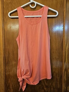 lululemon athletica Coral Pink Tank Top with Side Tie